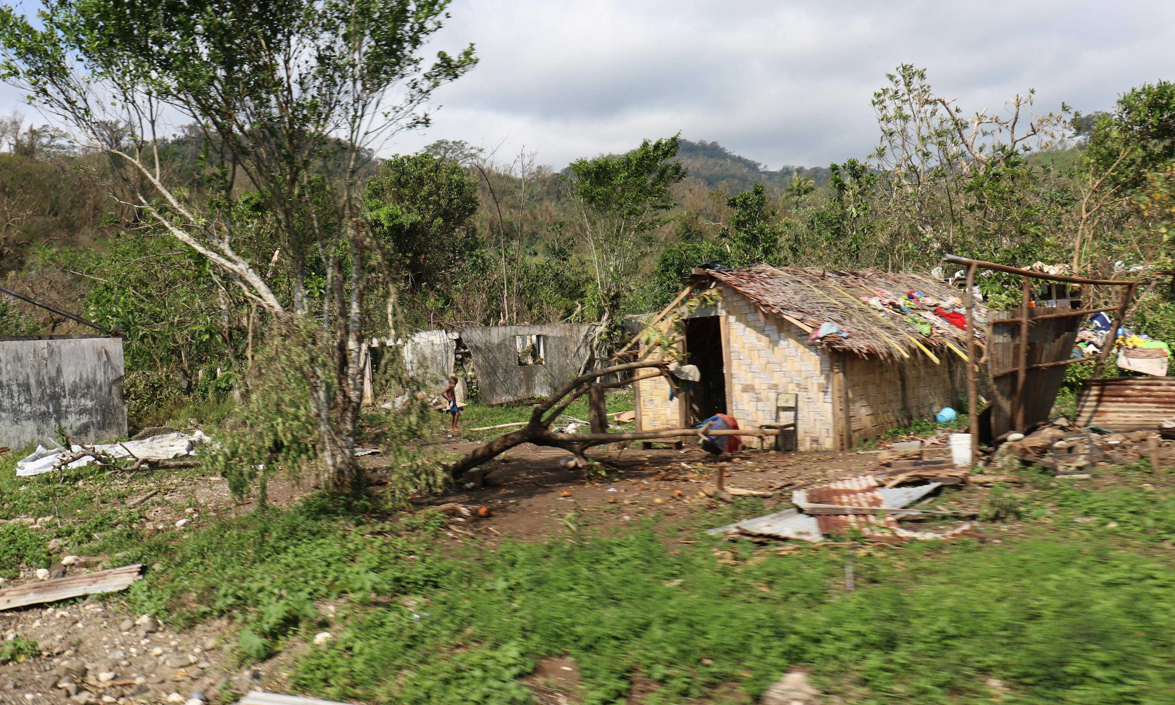 On 29th October, Damage in Melsisi, Pentecost Island, from Cyclone Lola adds to the destruction left by TC Harold. Some buildings, like the school's ablution blocks, were hit during TC Lola.