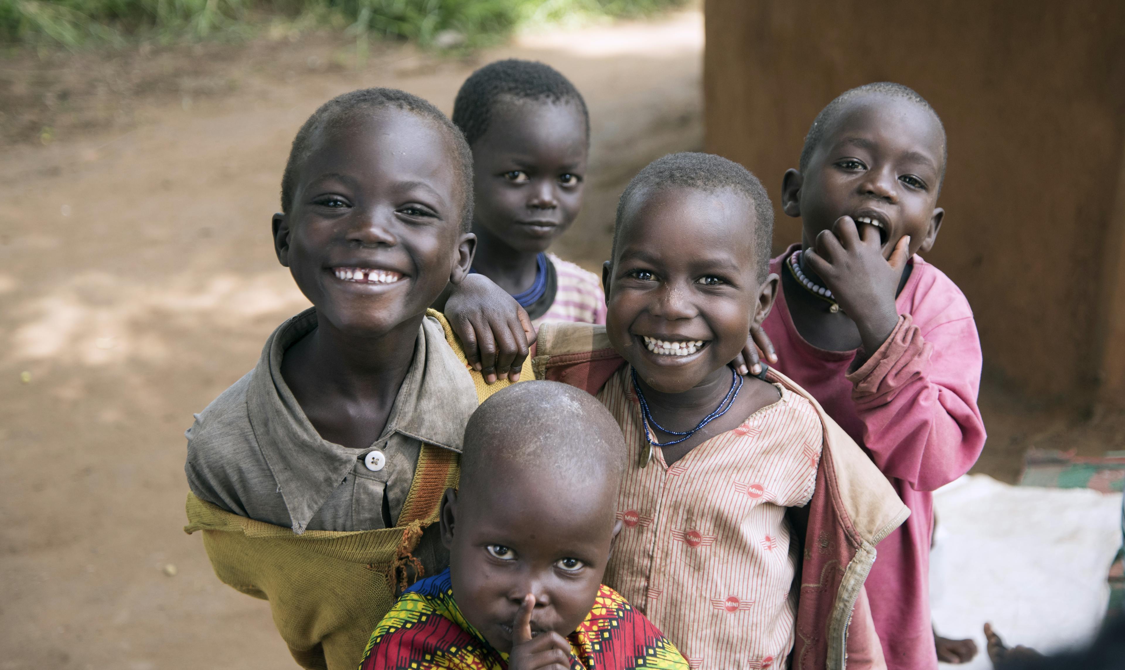 Children play at their home in Lokwakwa Village Nandunget Sub County, Moroto district.