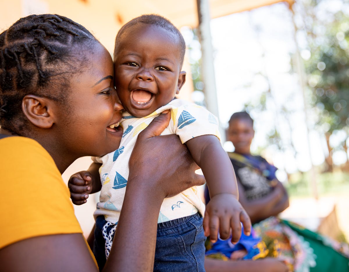 Naomi Mbewe (24 yrs) and her baby Critious ( 6 months)
Mother and child are encouraged to attend the GMP (Growth Monitoring Clinic) at the Feni Health Facility where babies are weighed and MUAC is taken to screen for malnutrition.