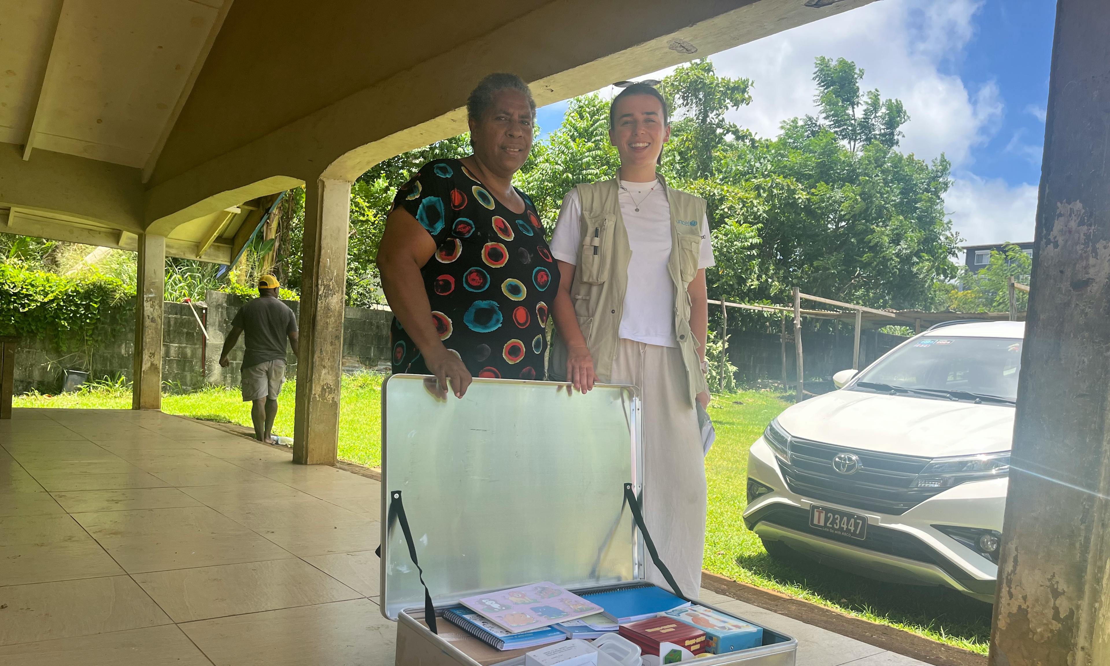 UNICEF aid delivery in Vanuatu