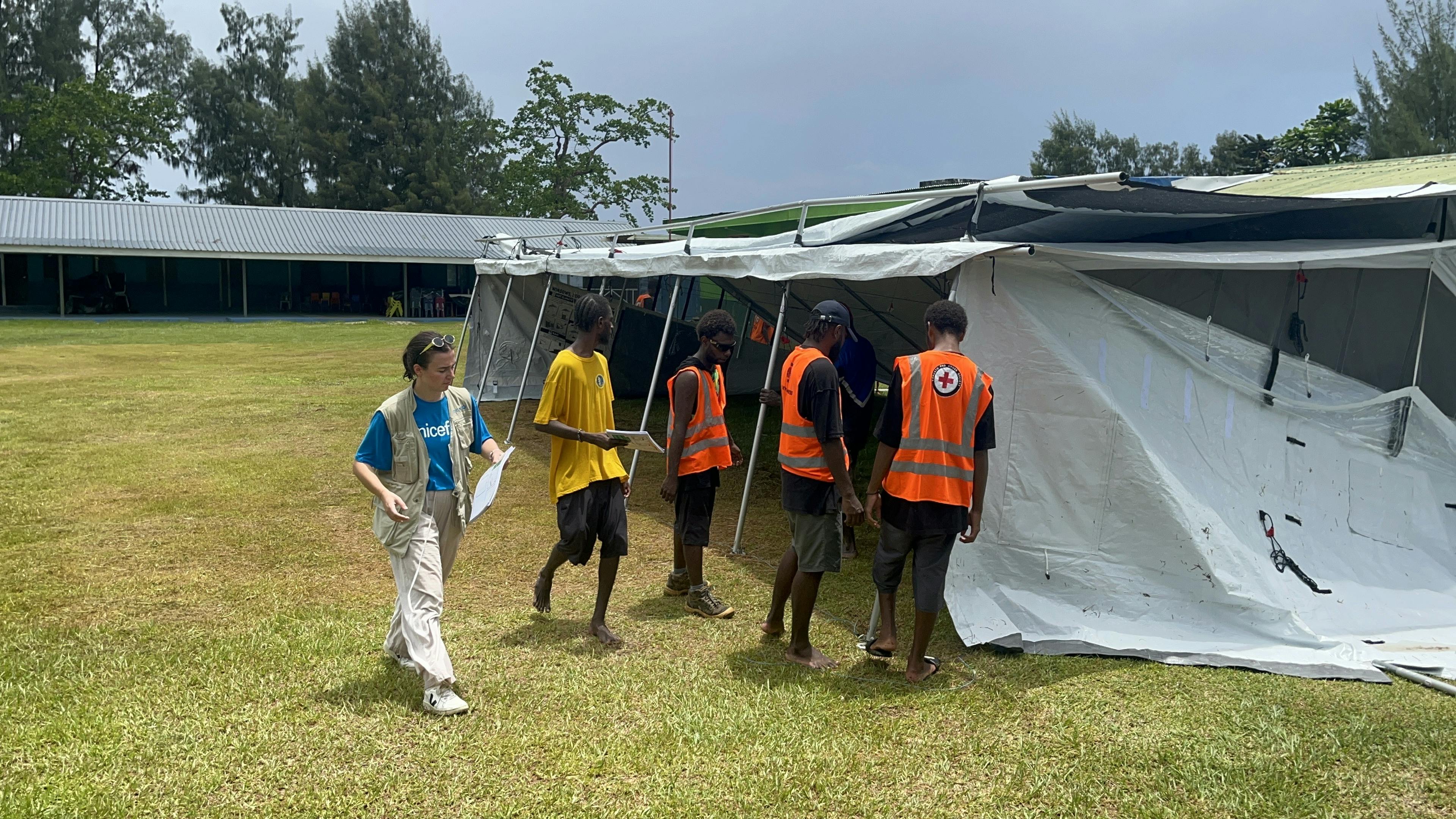 UNICEF aid delivery in Vanuatu