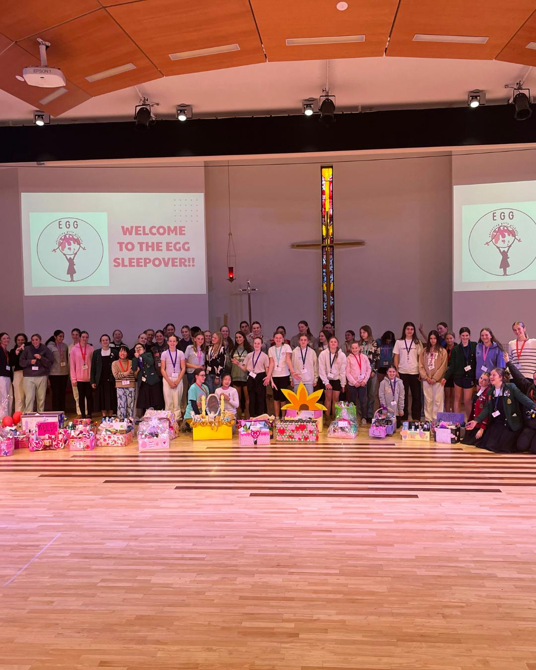 Students at St Margaret's College for their EGG fundraiser