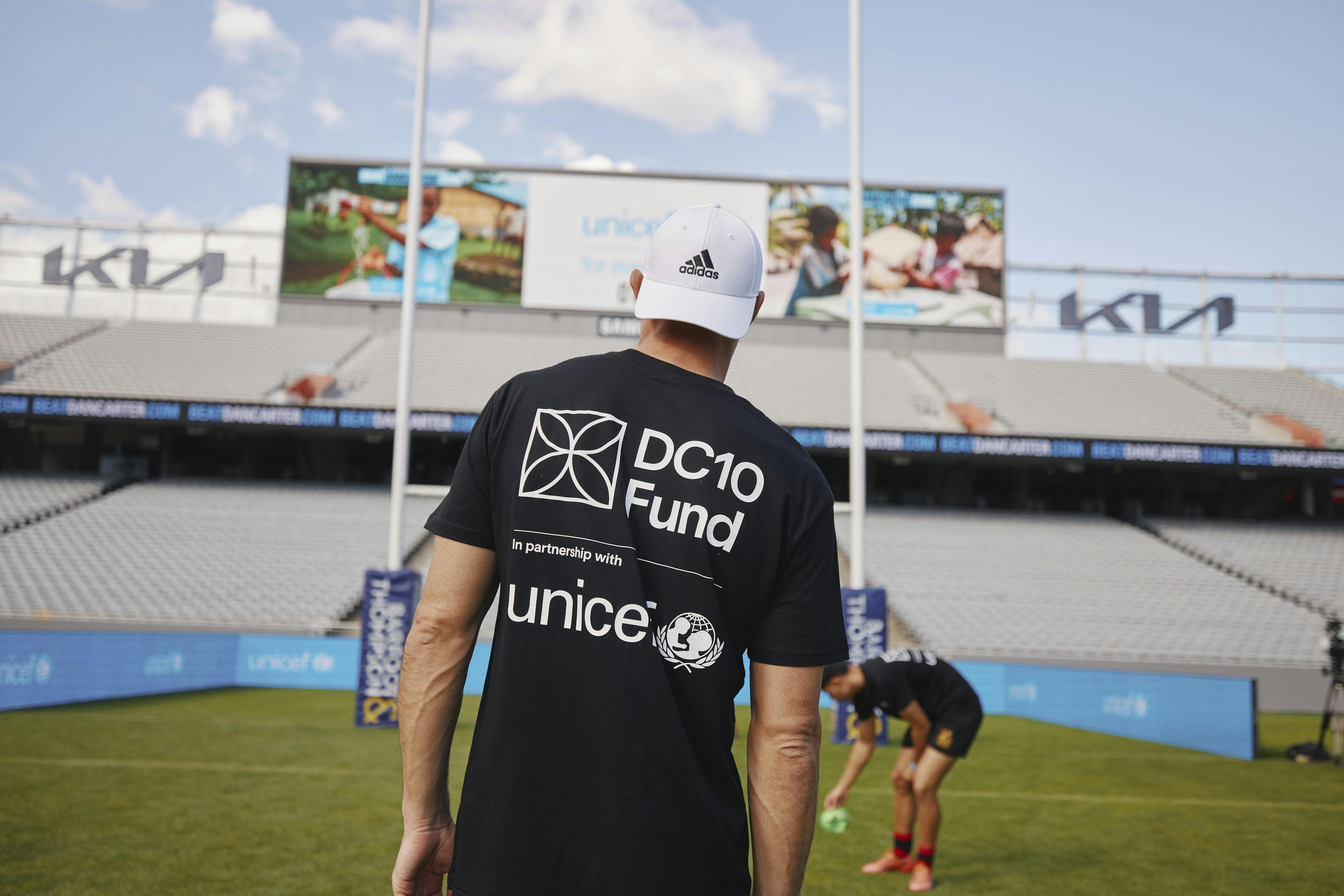Dan Carter at the launch of the Beat Dan Carter Campaign at Eden Park