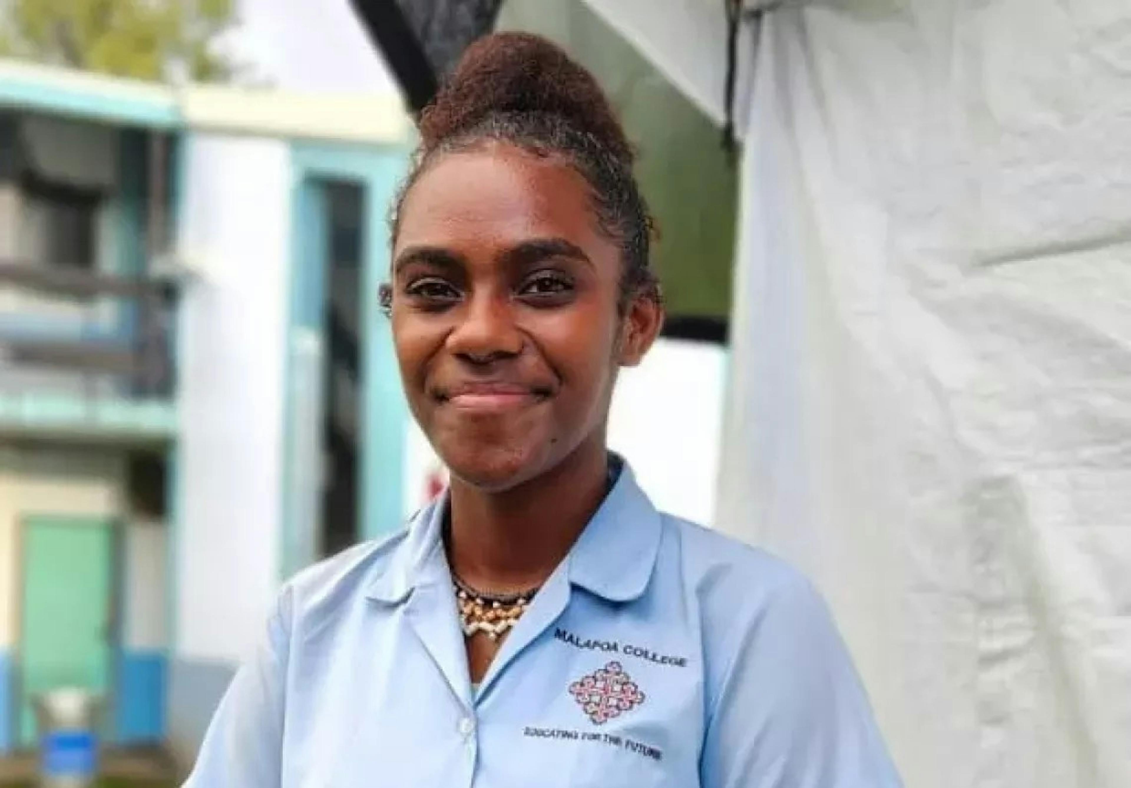 A portrait of a teenager in Vanuatu
