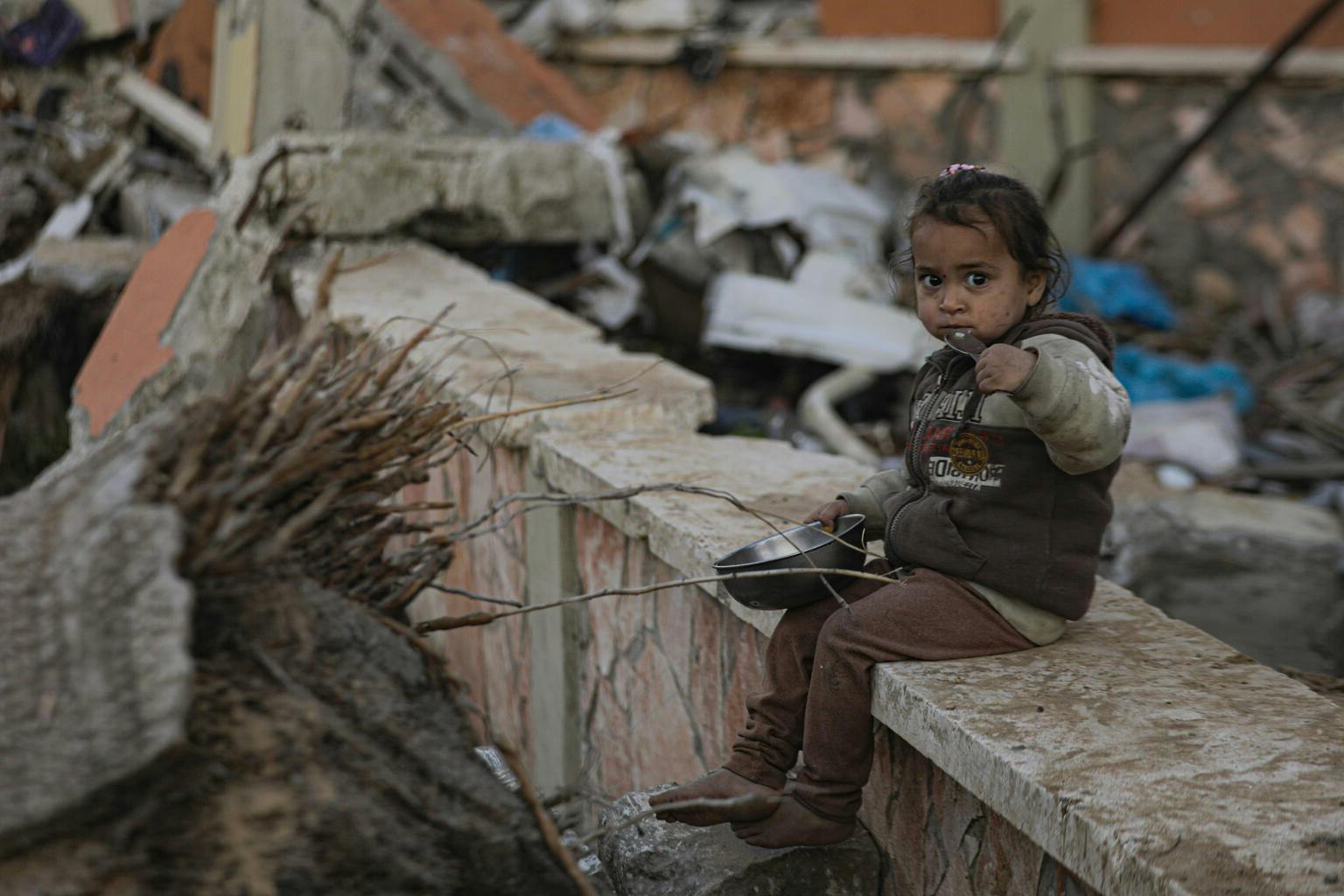 A child in Gaza it's a meal