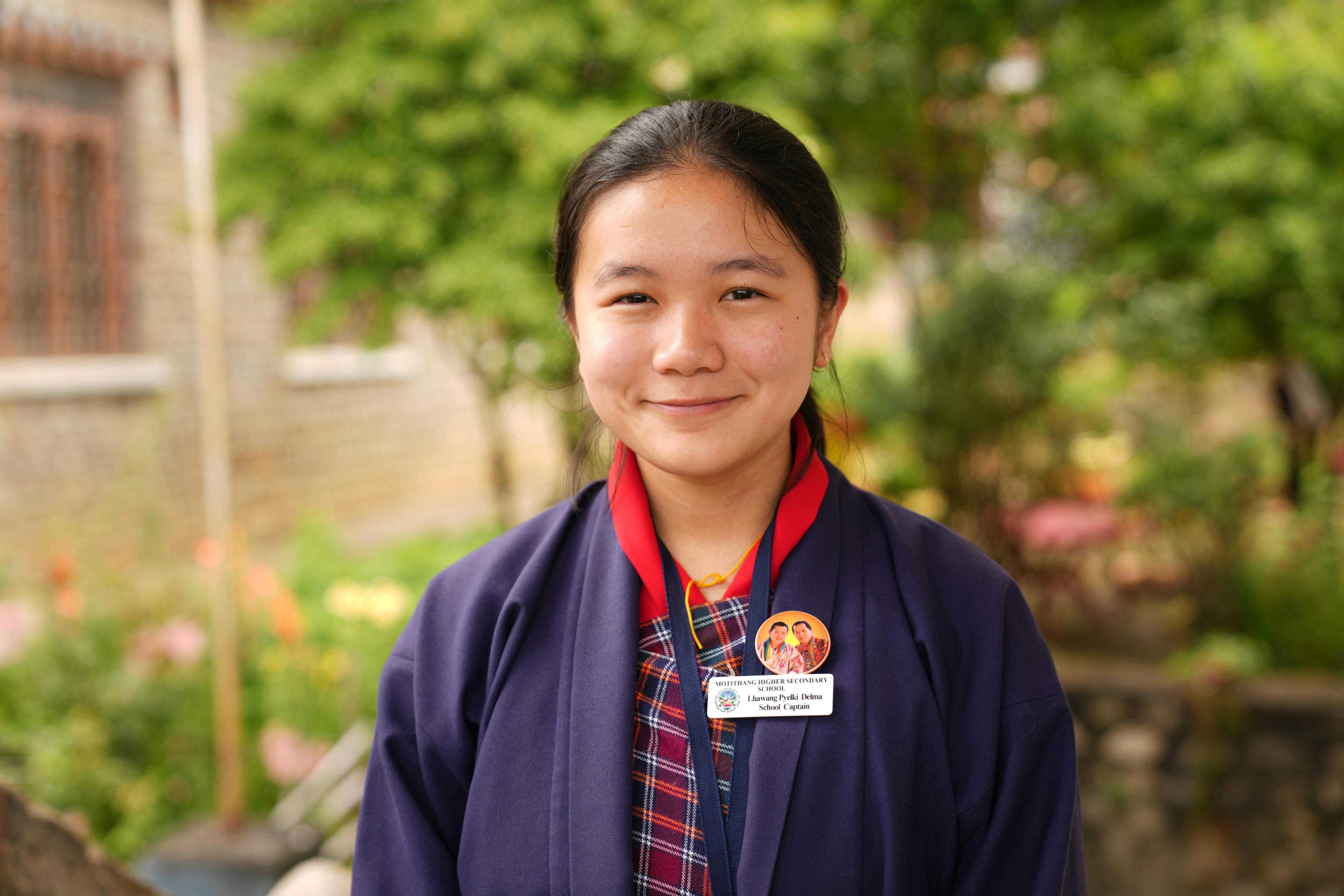 A Bhutan student smiling