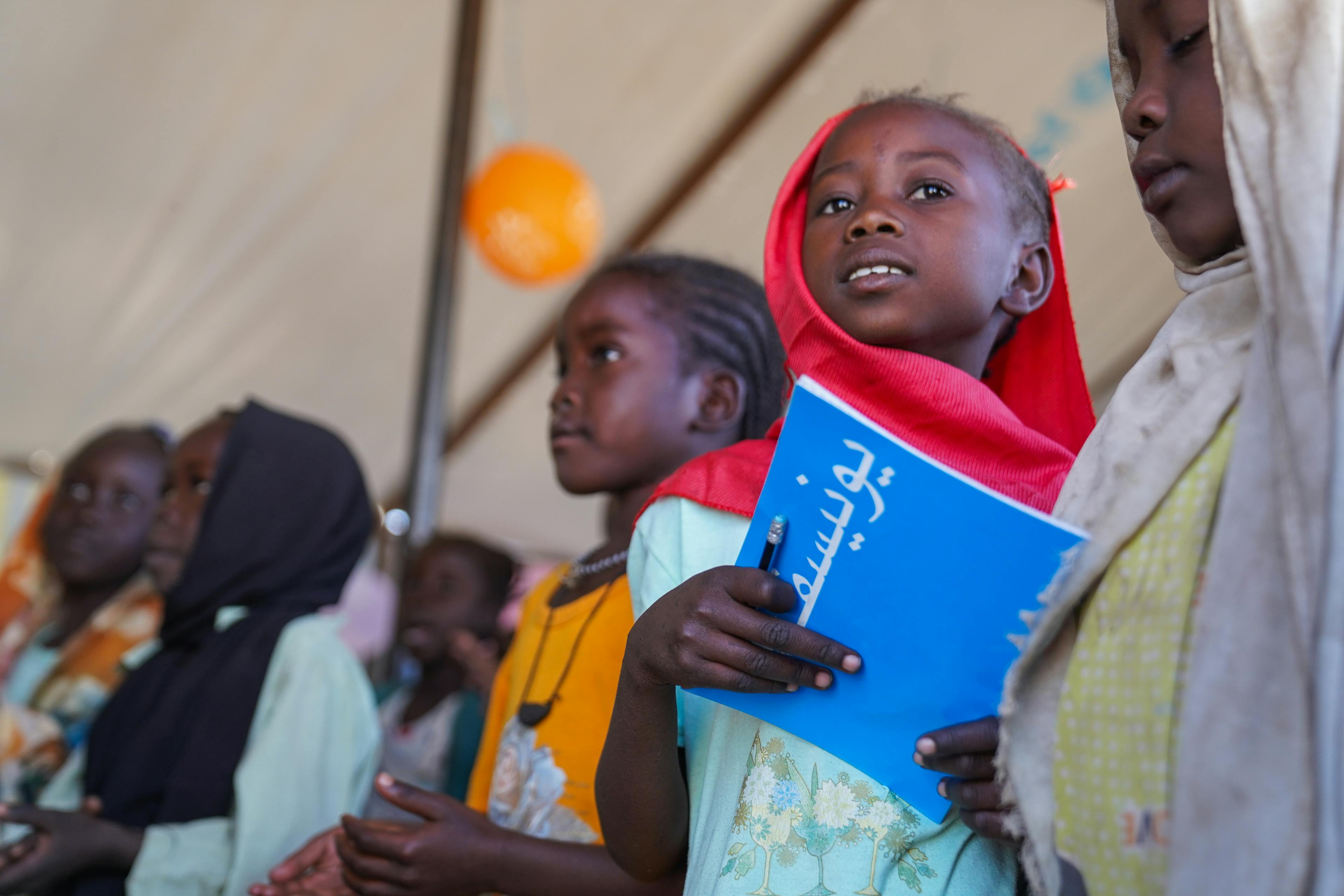 Children in a school in Sudan