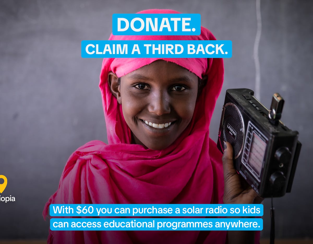 A solar radio can help kids listen to educational programmes from anywhere.