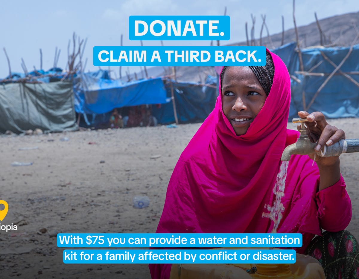 UNICEF provides clean water for drinking, cooking and personal hygiene