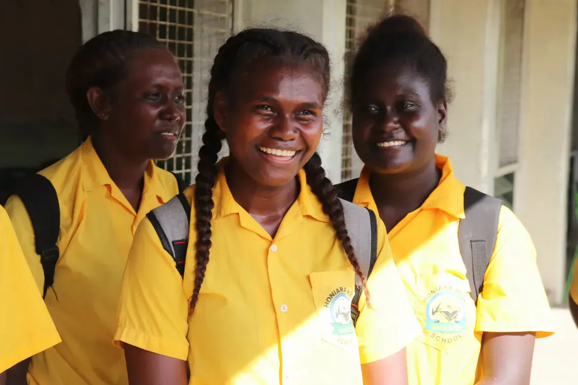 Female students of Honiara Senior High School