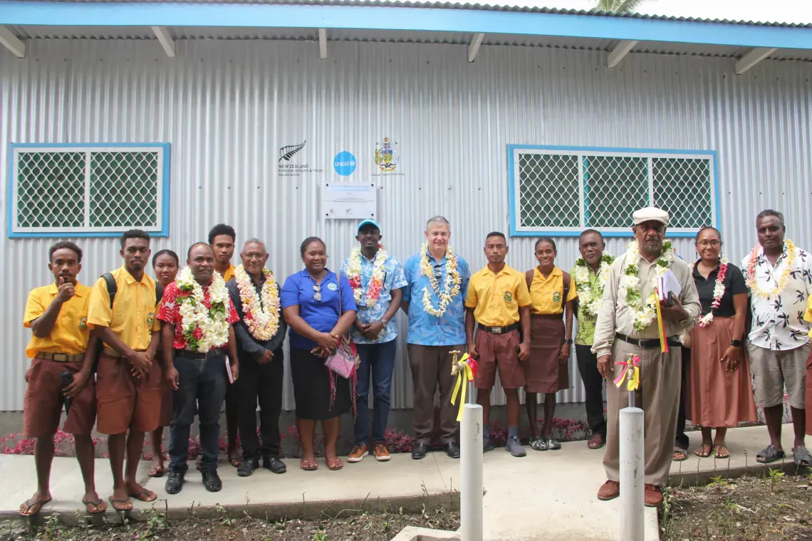"New Zealand is proud to stand with UNICEF and the Solomon Islands Government to help ensure schools provide a safe, inclusive and resilient learning environment for every child," says NZ High Commissioner to Solomon Islands Jonathan Andrew Curr