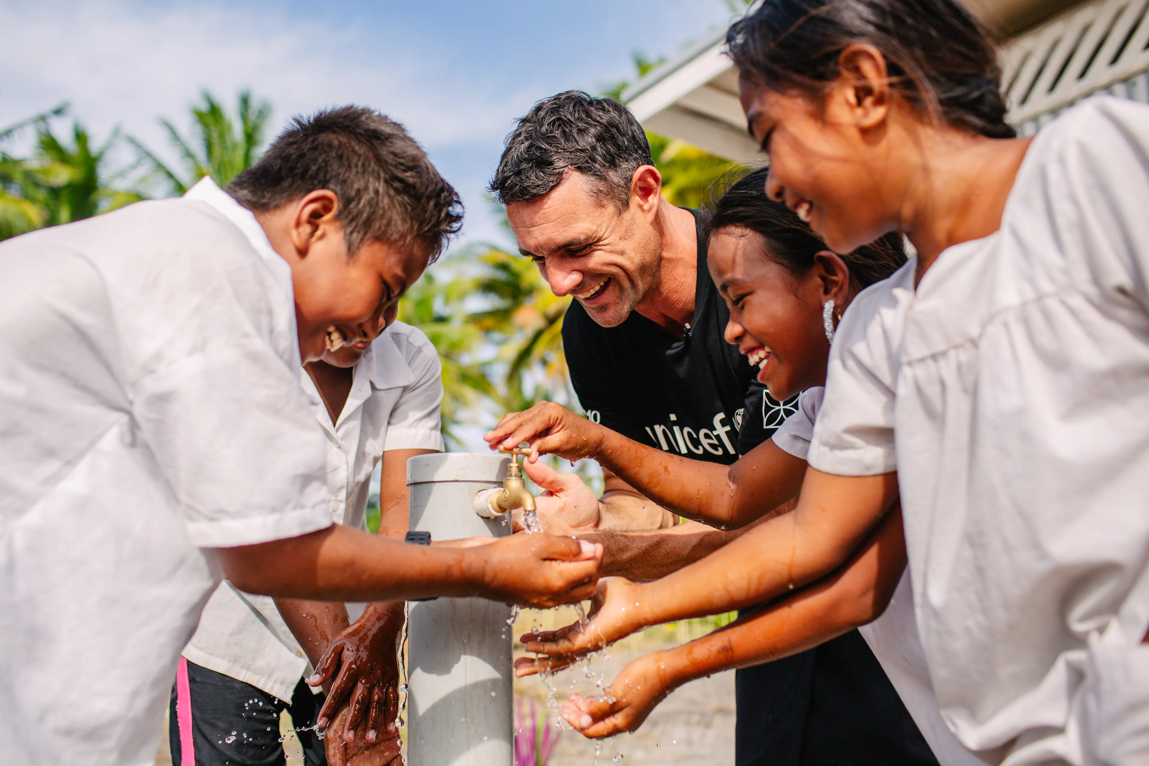 A new WASH (Water, Sanitation and Hygiene) facility was handed over to Taiti Primary School in Marakei, Kiribati—marking the first DC10 Fund–supported site in the country. MFAT, the DC10 Fund, and UNICEF worked with the Ministry of Education to deliver improved sanitation blocks and a water tank for students.