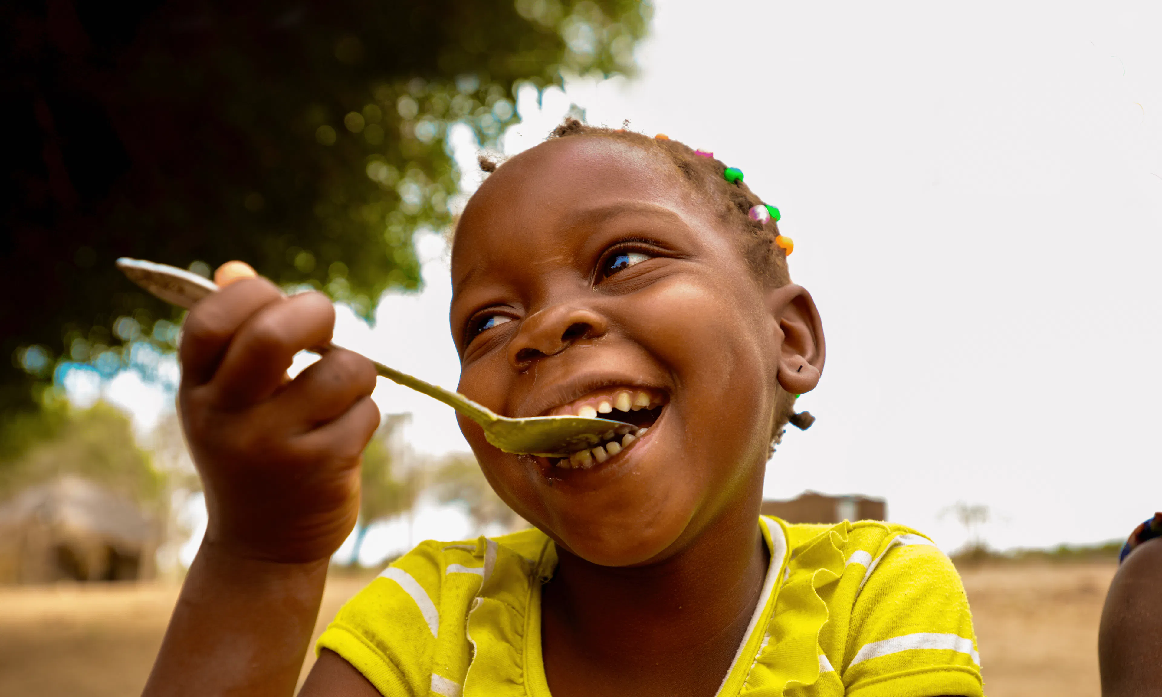 girl eating nutrition food