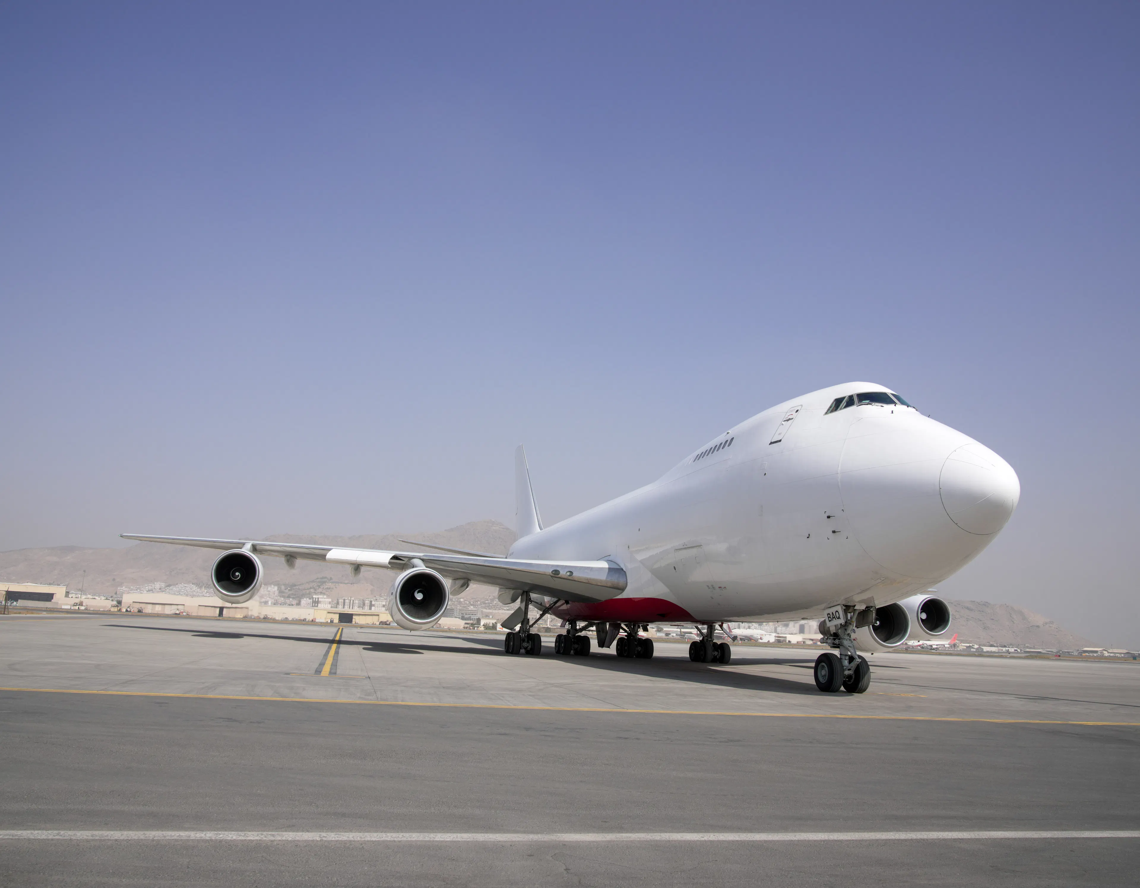 Airplane in Kabul which will deliver UNICEF aid