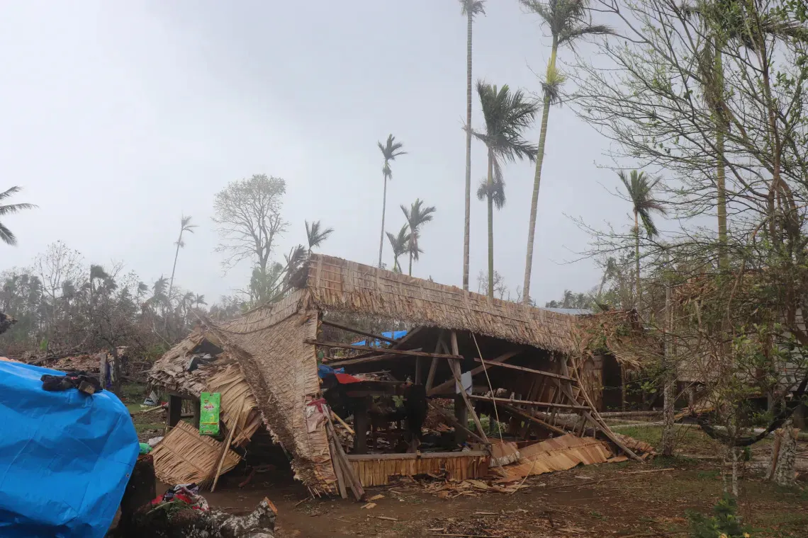 Homes in Nusa Simbo, Western Province, were reduced to debris after Tropical Cyclone Maila struck with catastrophic force.