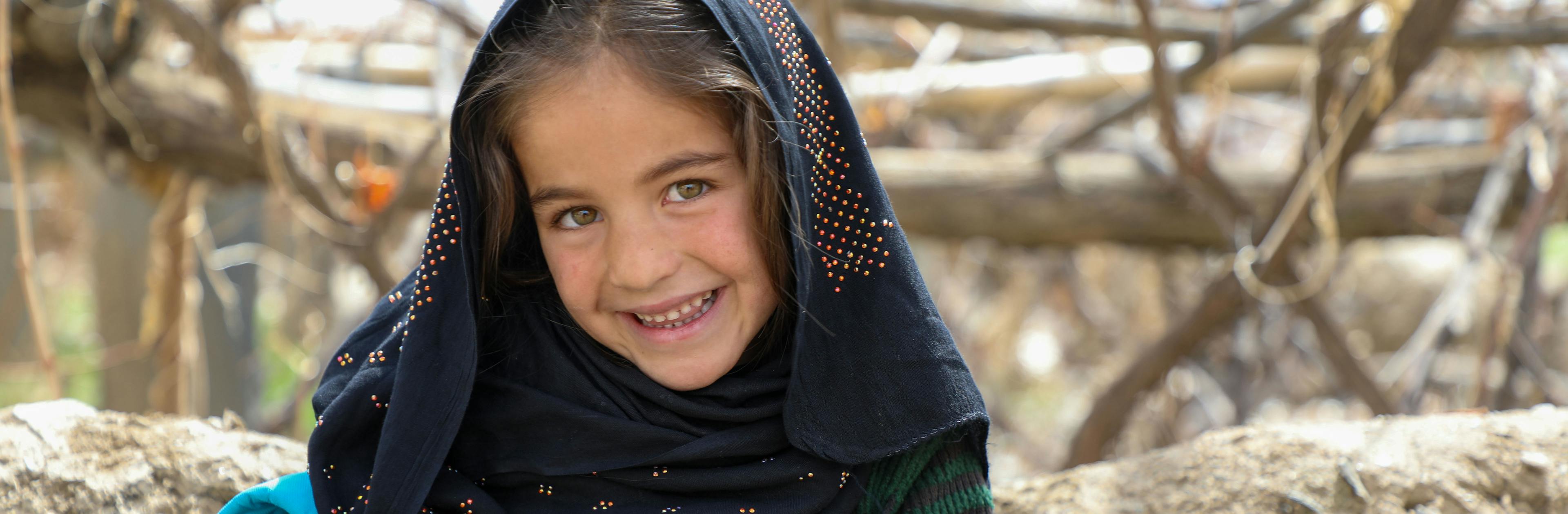 The girls at Gulab Khail Village's community-based accelerated learning centre in Maidan Wardak Province have recently completed primary grade one and have just begun primary grade two. The centre provides an accelerated curriculum so students can complete 6 years of primary school in 3 years.