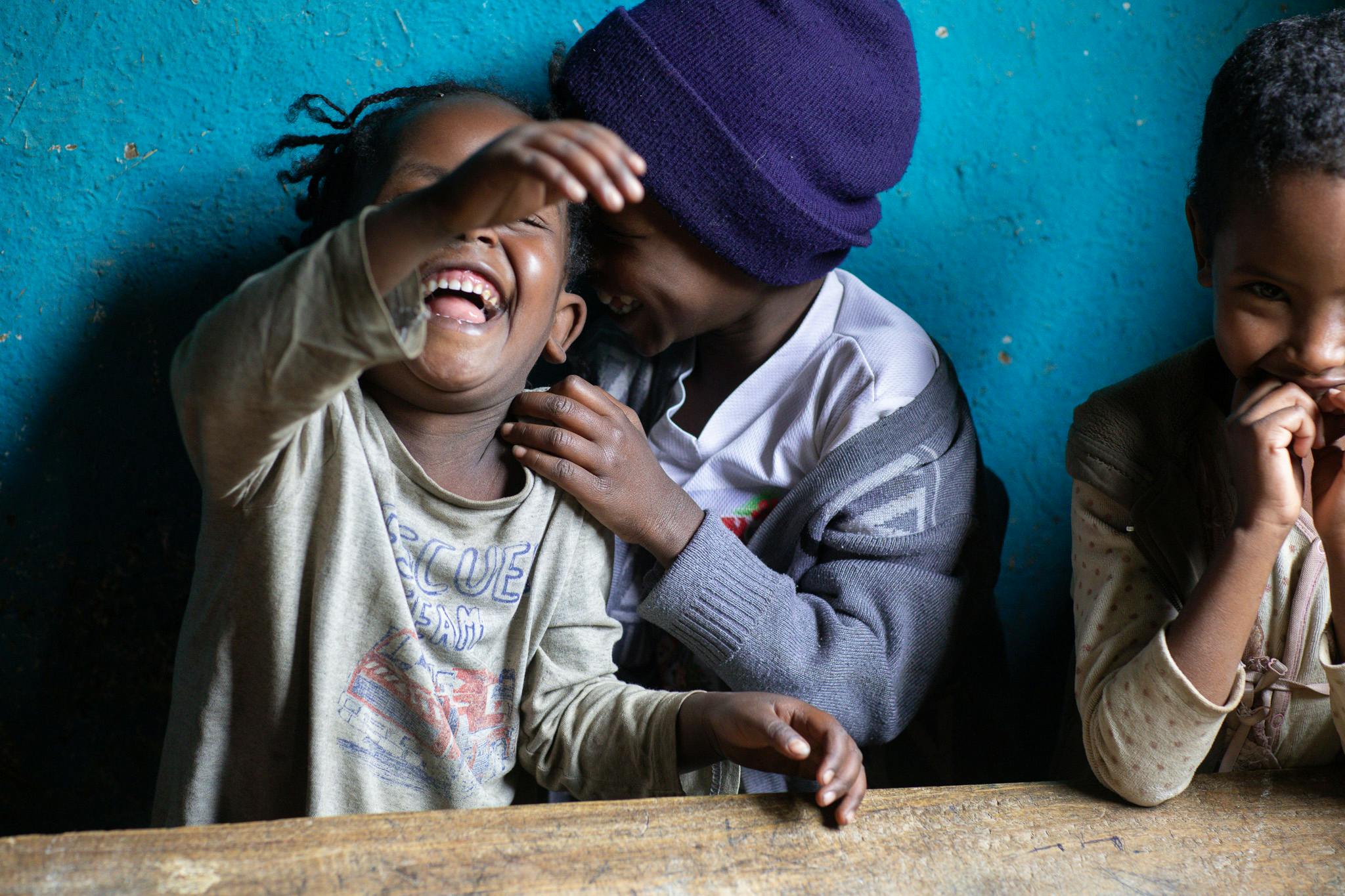 Education - At Weyra Lalo Primary School in the SNNP region, 5 and 6 year old children learn by having fun