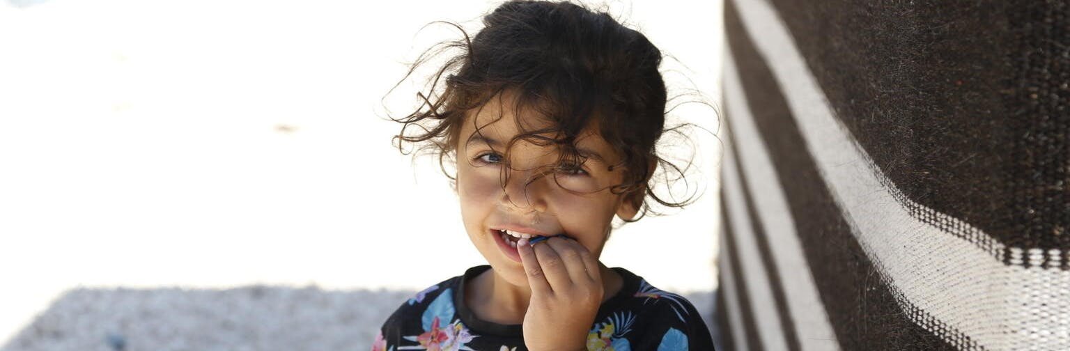 Türkiye-Syria Earthquake Emergency, A little girl at a temporary shelter in Hatay, Türkiye, after two devastating earthquakes hit south-east Türkiye