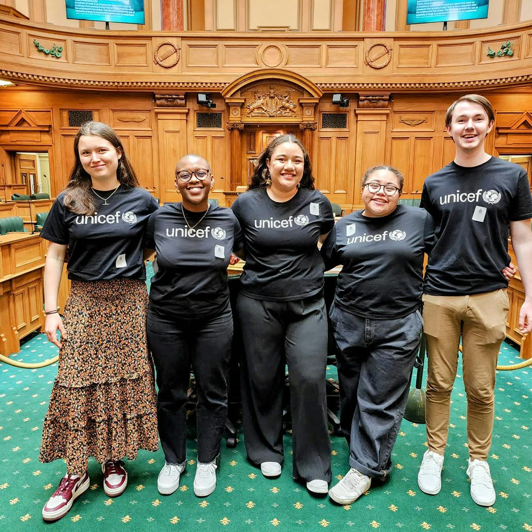 UNICEF's Young Ambassadors in Parliament. 
