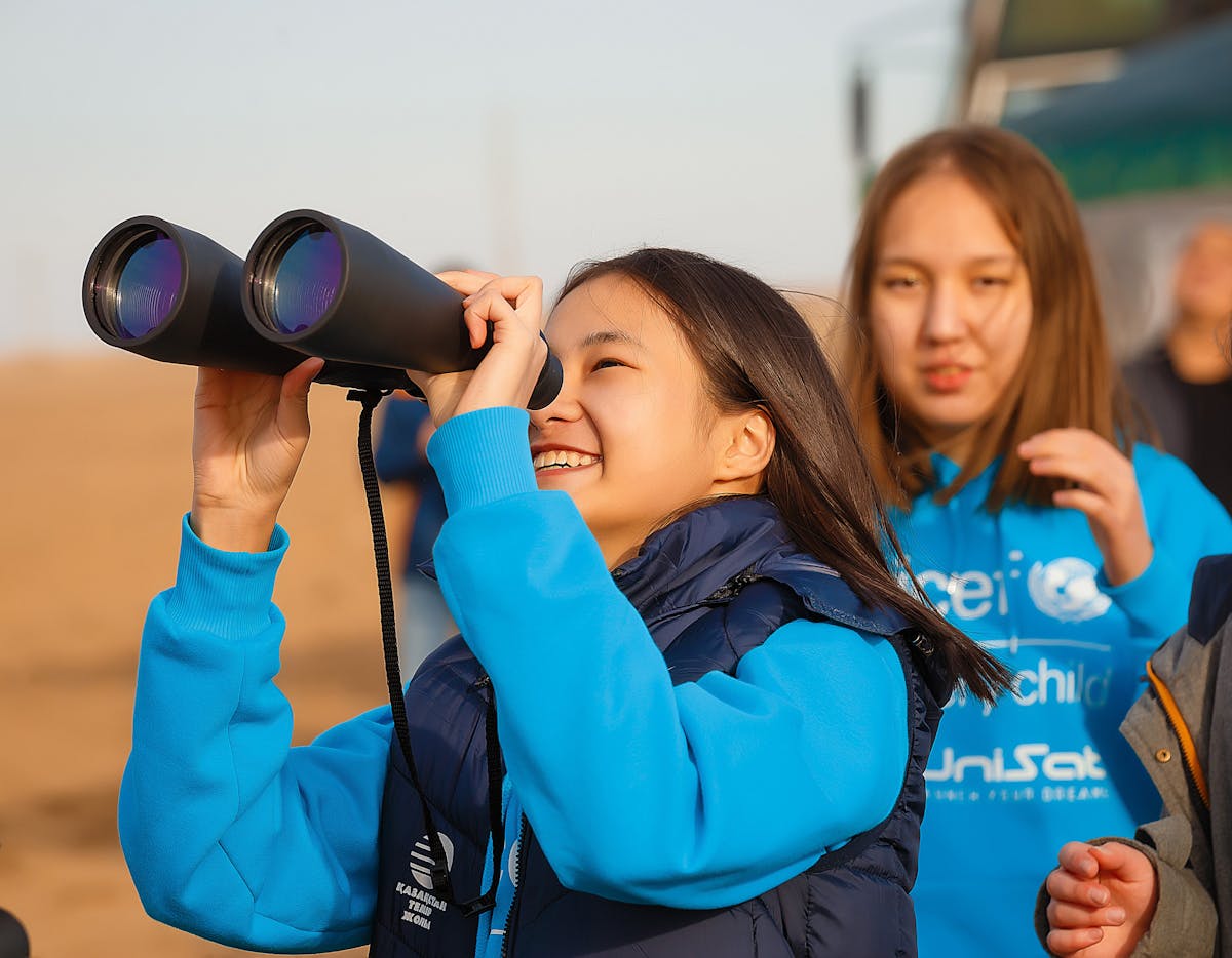 Education- 20 girls, participants of the UniSat educational programme, launched one cutting-edge nanosatellite using a helium balloon to the stratosphere