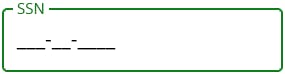 SSN input masking example