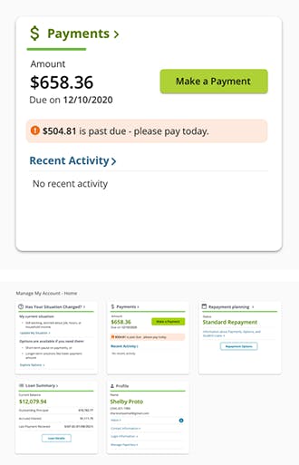 Payments card example