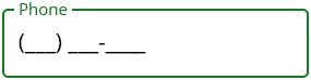 Phone input masking example