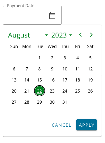 Example of custom date picker