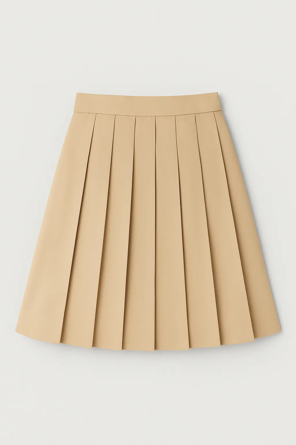 Beige Pleated Skirt