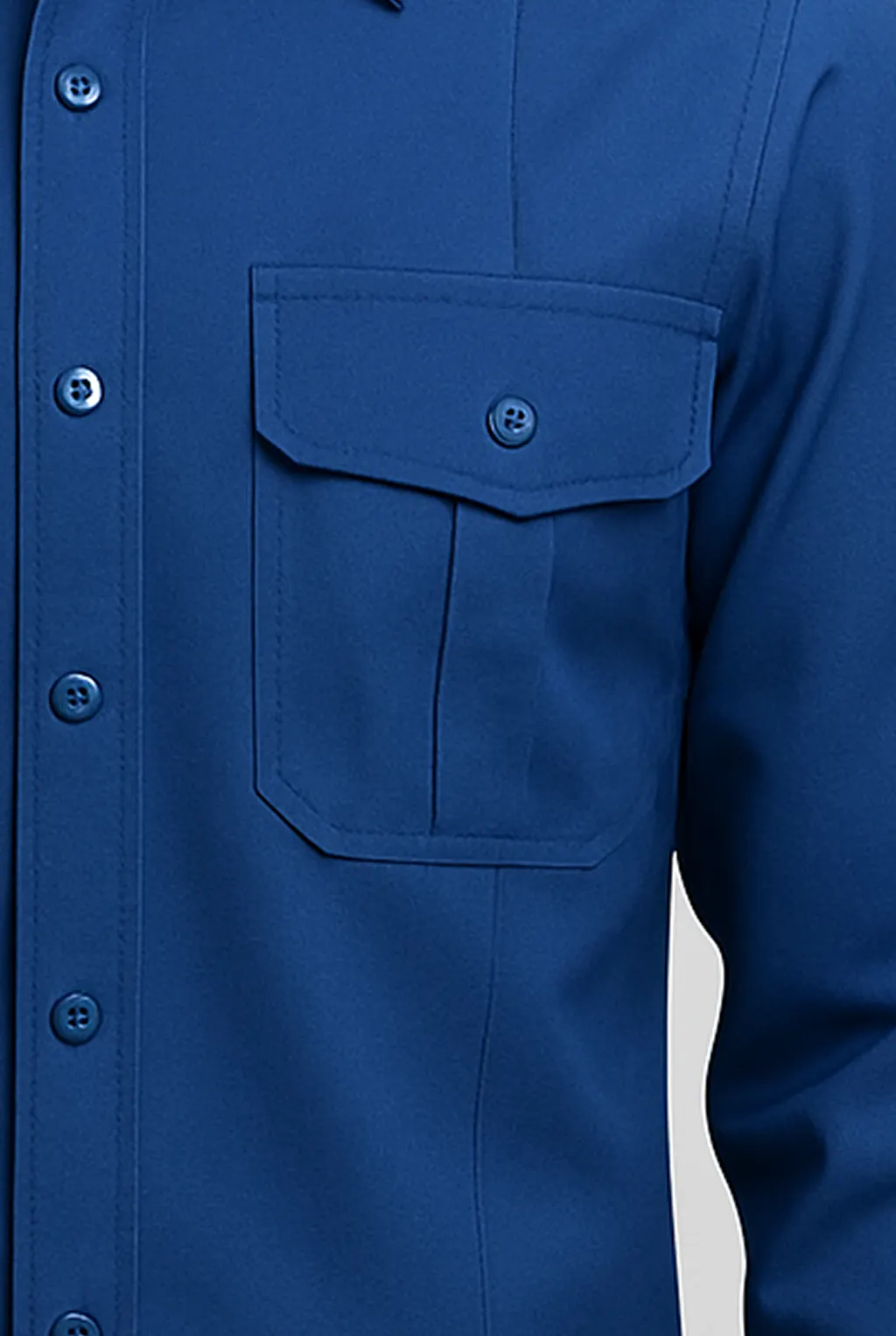 Plain Blue Security Shirt_pocket