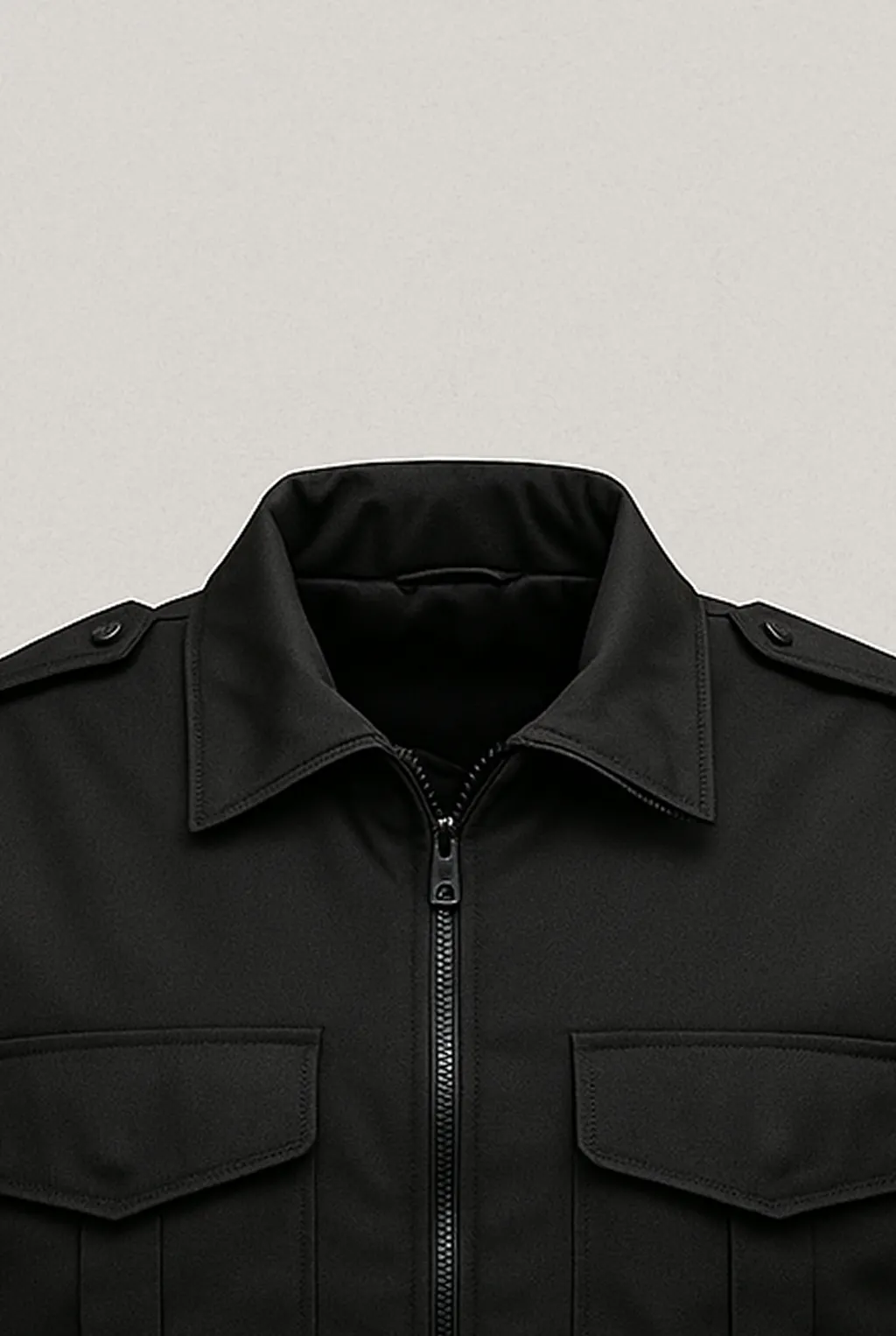Plain Dark Security Jacket_collar