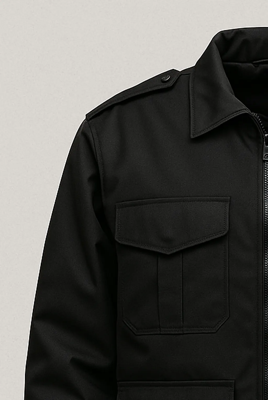 Plain Dark Security Jacket_epaulet
