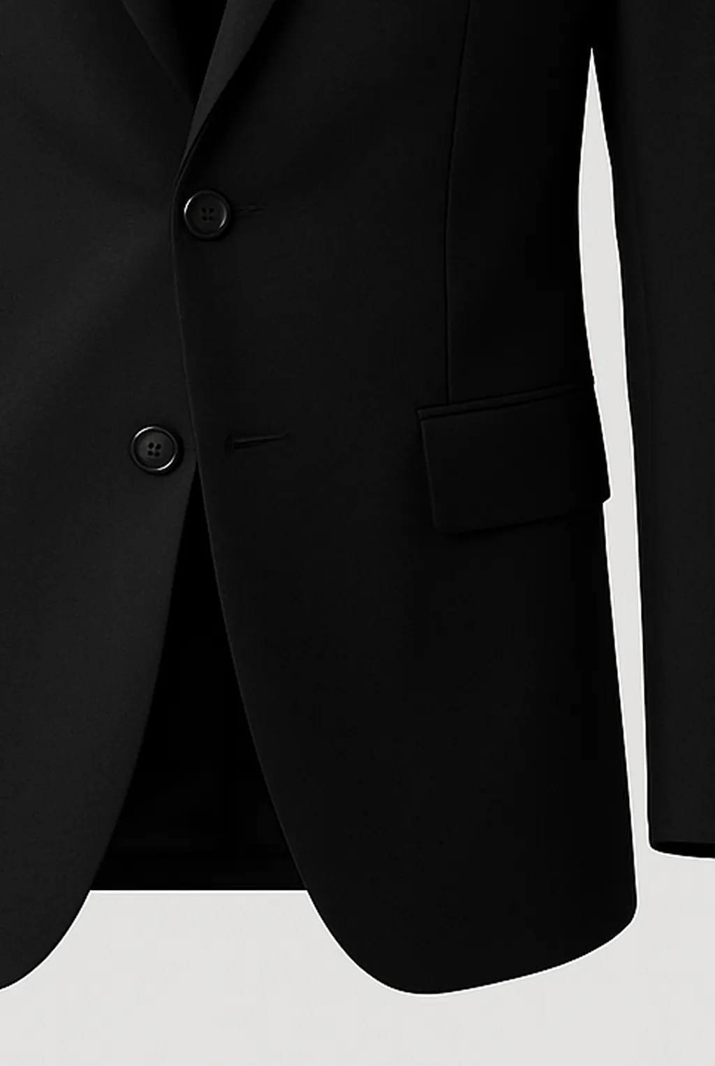 Men's Black Blazer_pocket and buttons