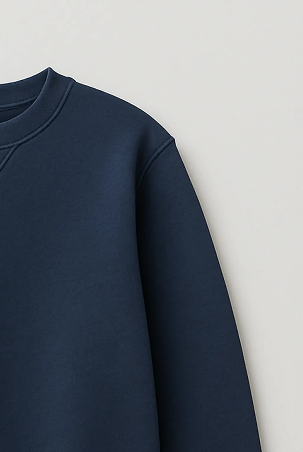 Navy Youth Crew Sweatshirt_shoulder