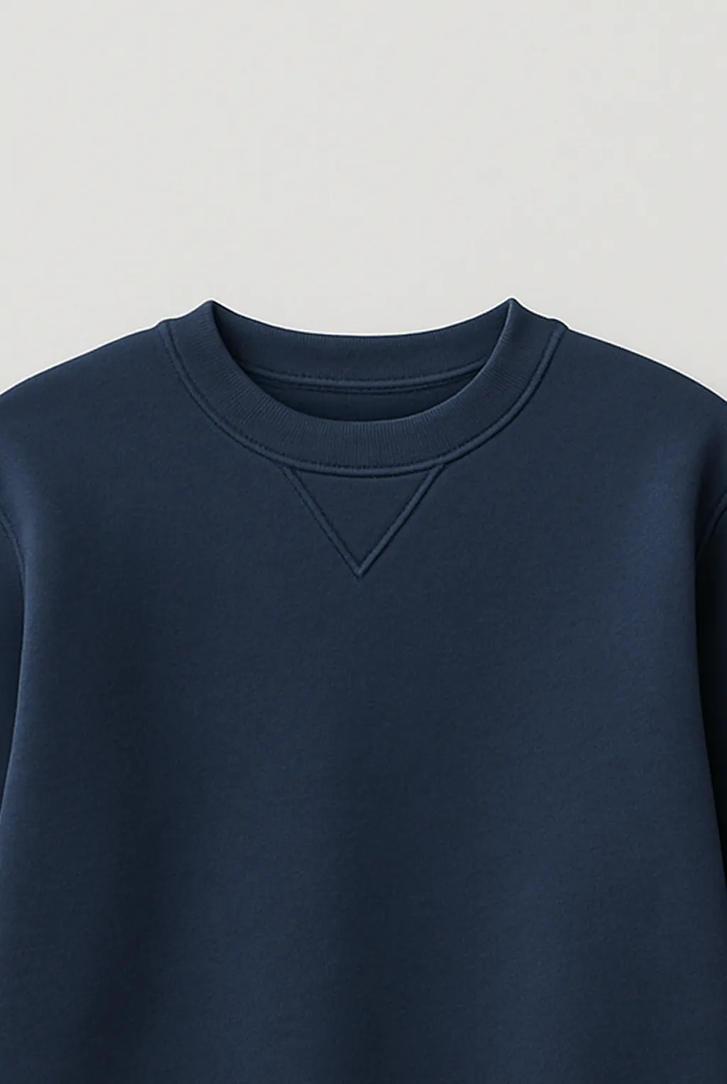 Navy Youth Crew Sweatshirt_collar