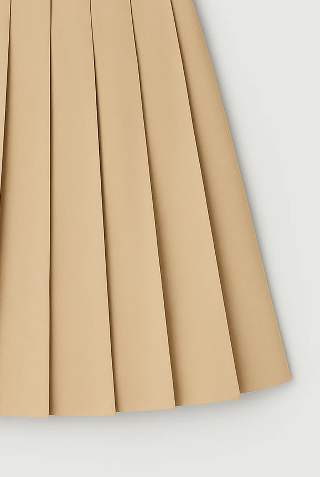 Beige Pleated Skirt_hem