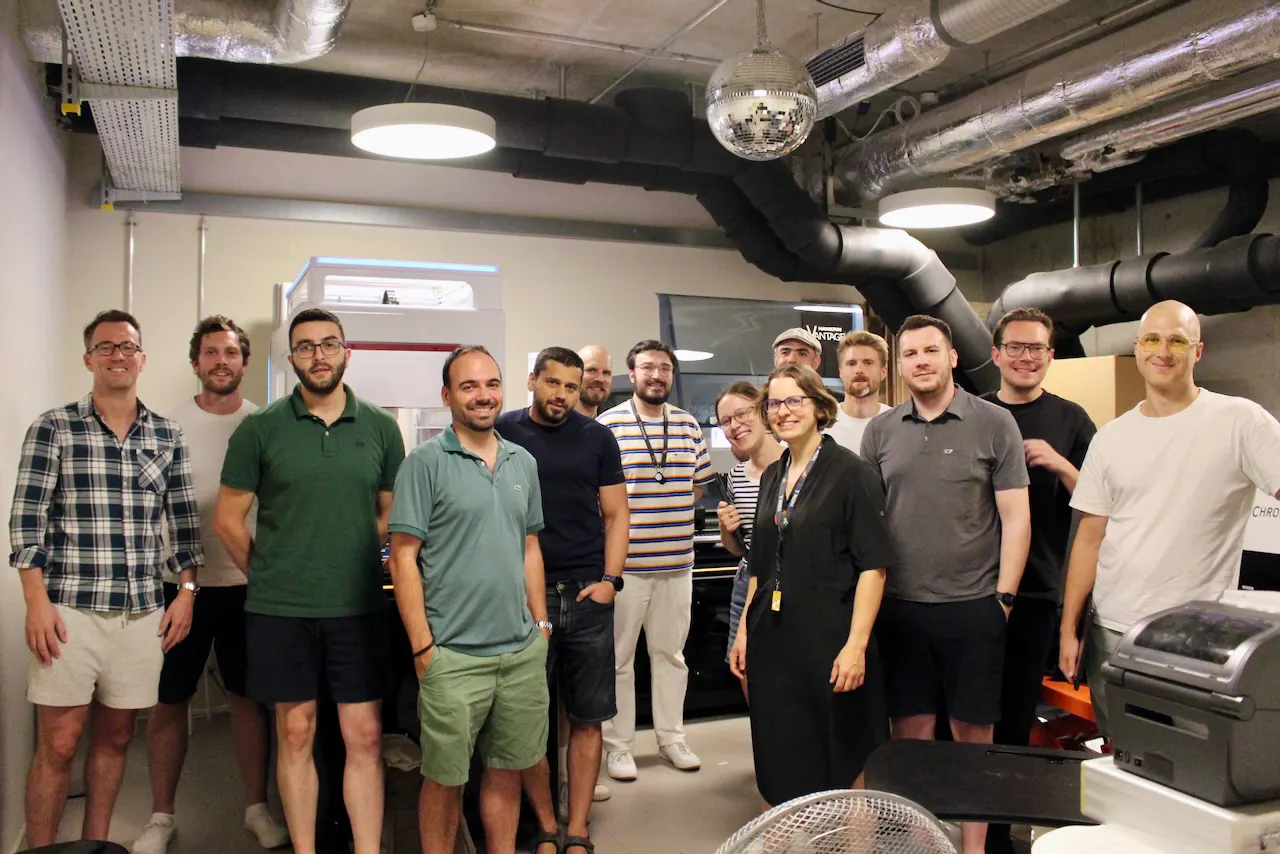 The UniteLabs team gathers in the Party Lab