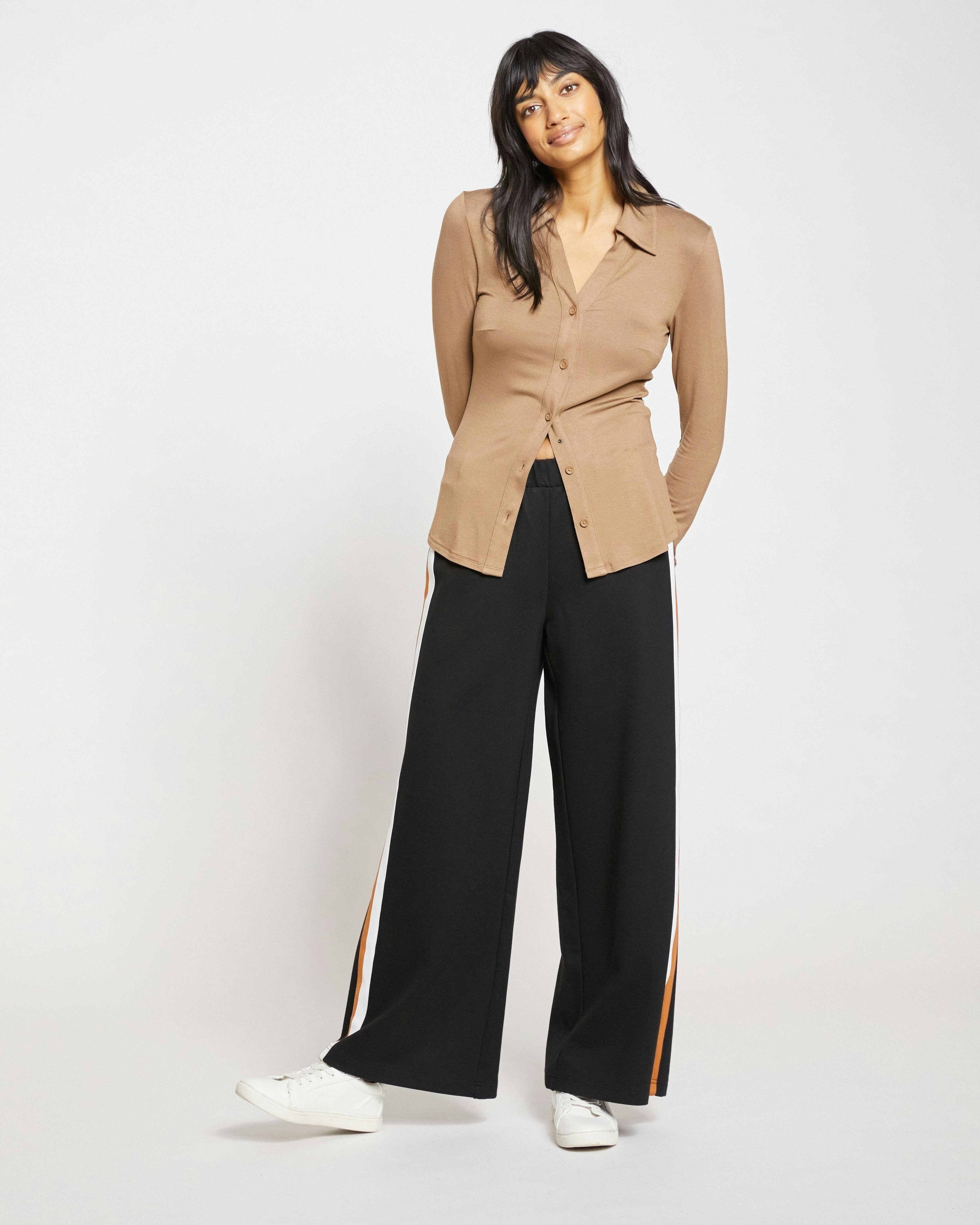 Olivia Wide Leg Stripe Pants main image 1