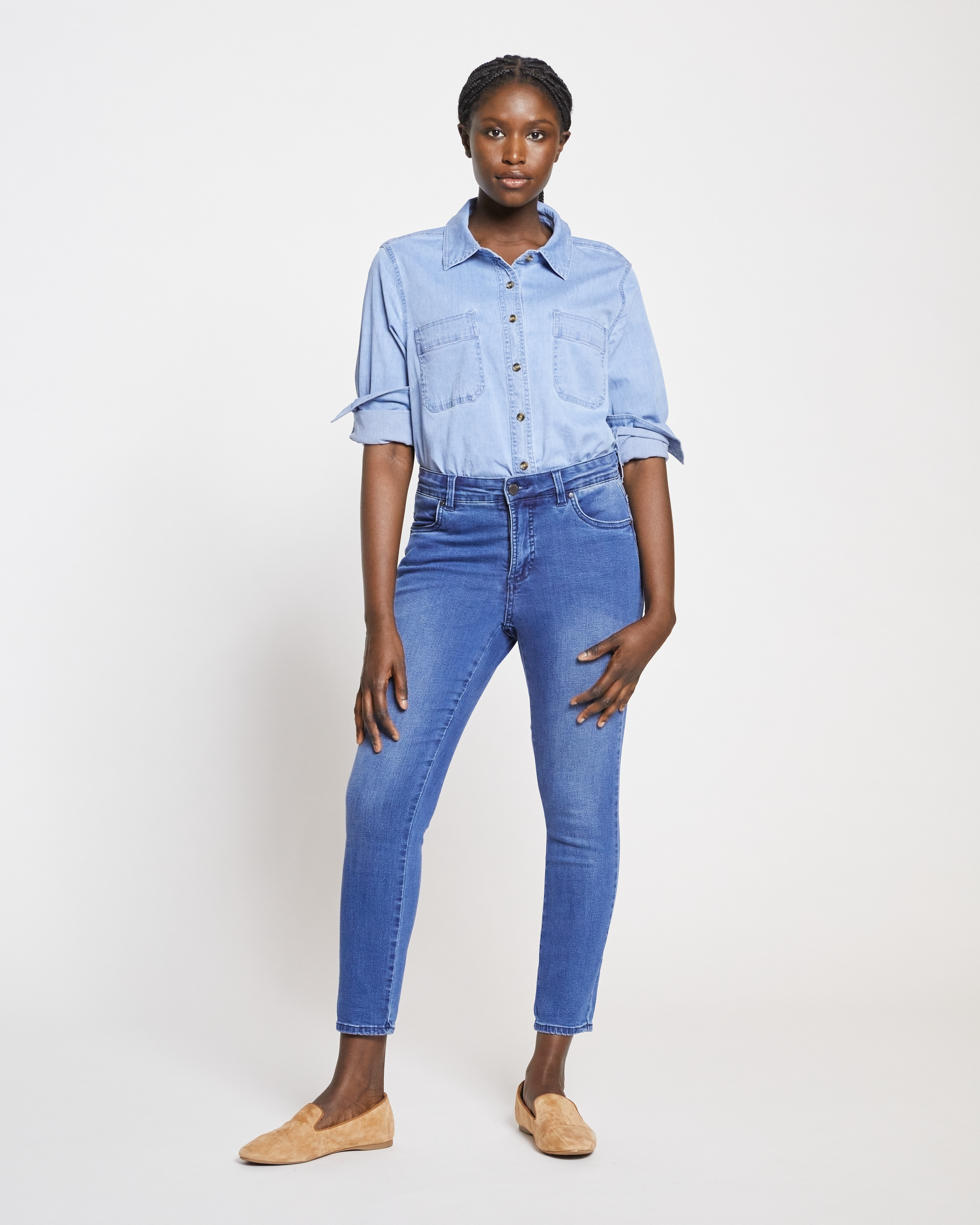 Skinny denim shops shirt