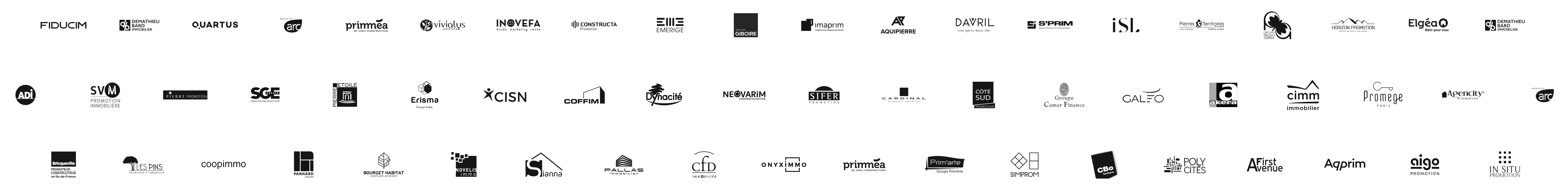 logos promoteurs immobiliers et commercialisateurs logiciel unlatch