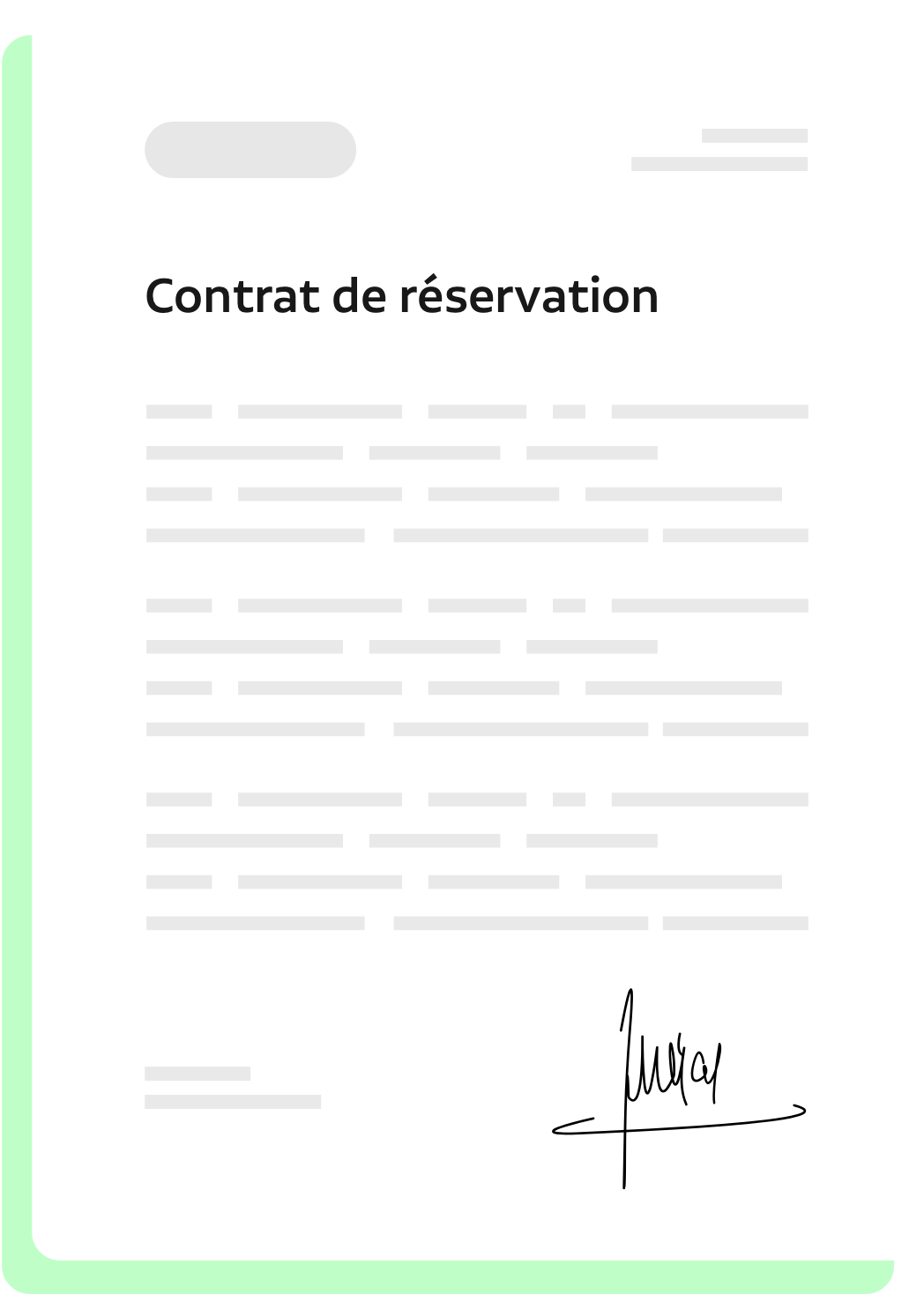 contrat de reservation