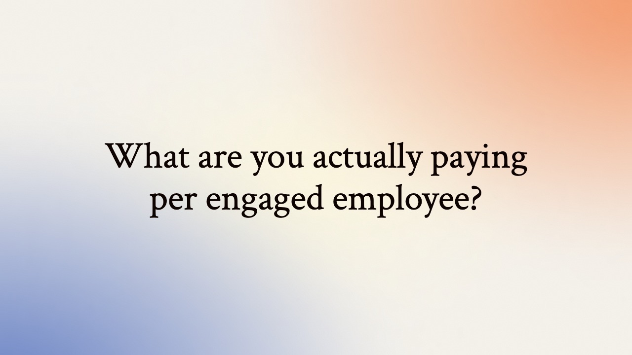 Blog header reading "What are you actually paying per engaged employee?" for Unmind's digital vs traditional wellbeing cost comparison