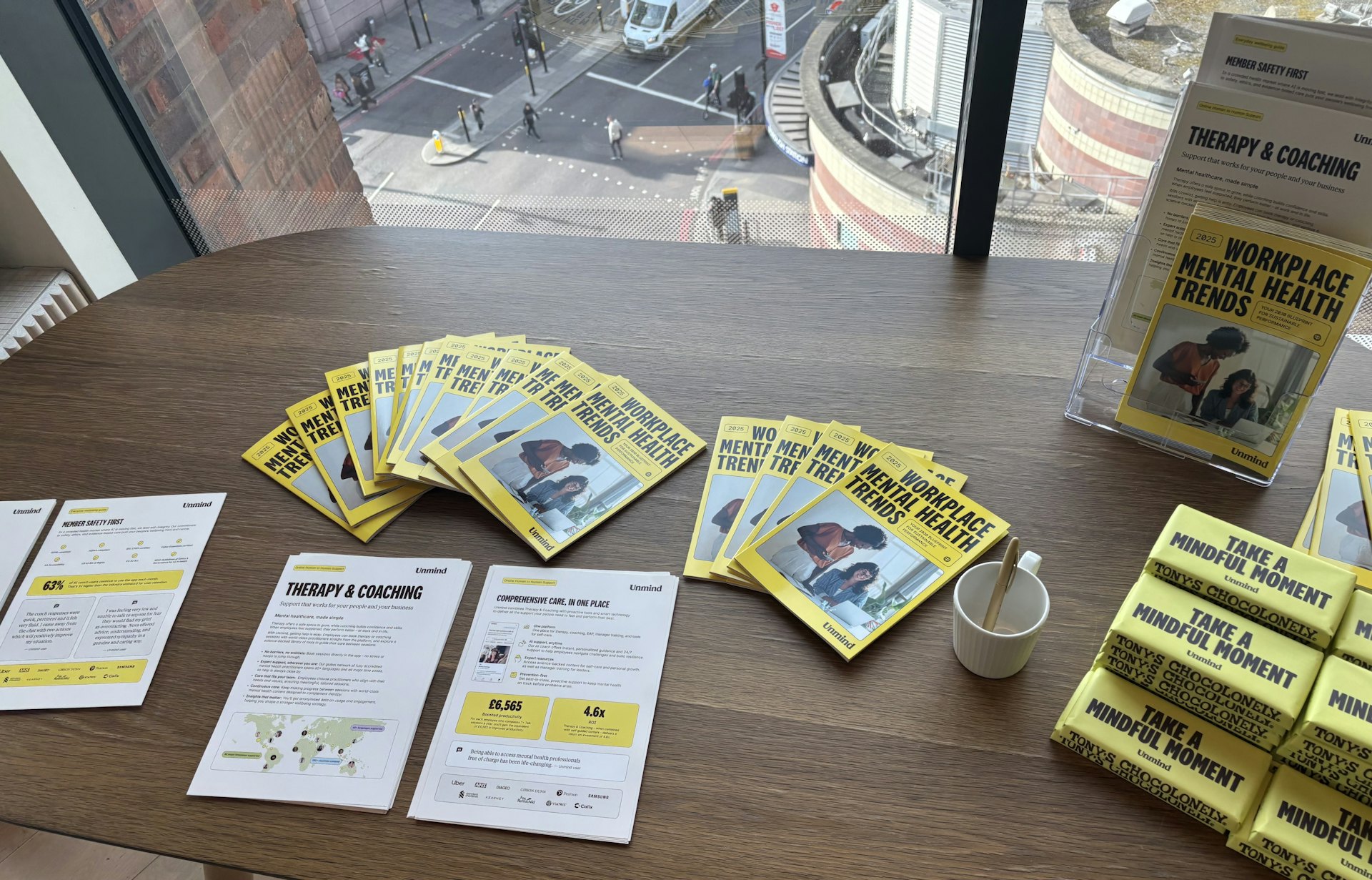 Trends booklets, pens and chocolate – swag at the event