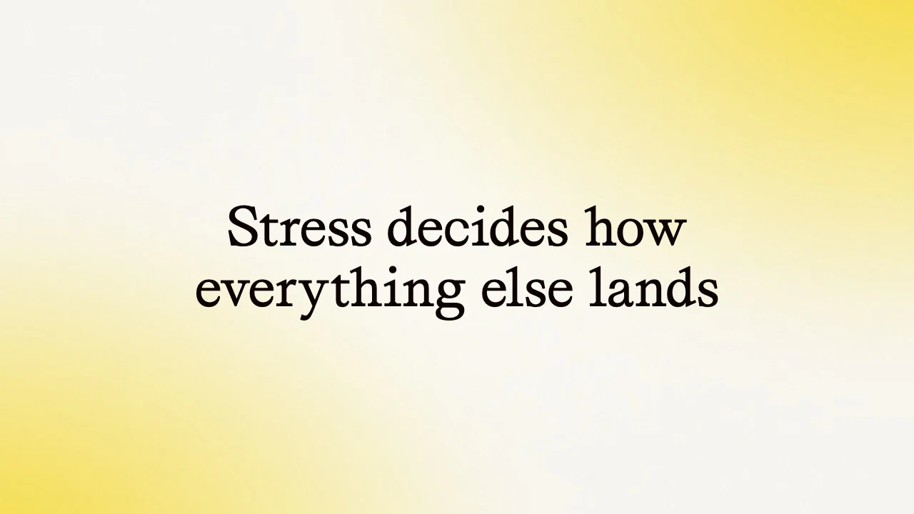 Stress decides how everything else lands
