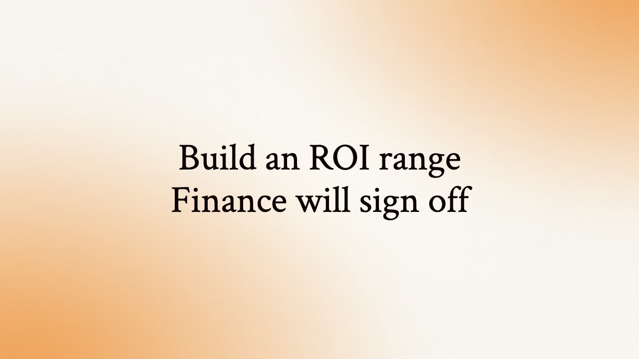 Blog header reading "Build an ROI range Finance will sign off" for Unmind's guide to calculating mental health tool ROI