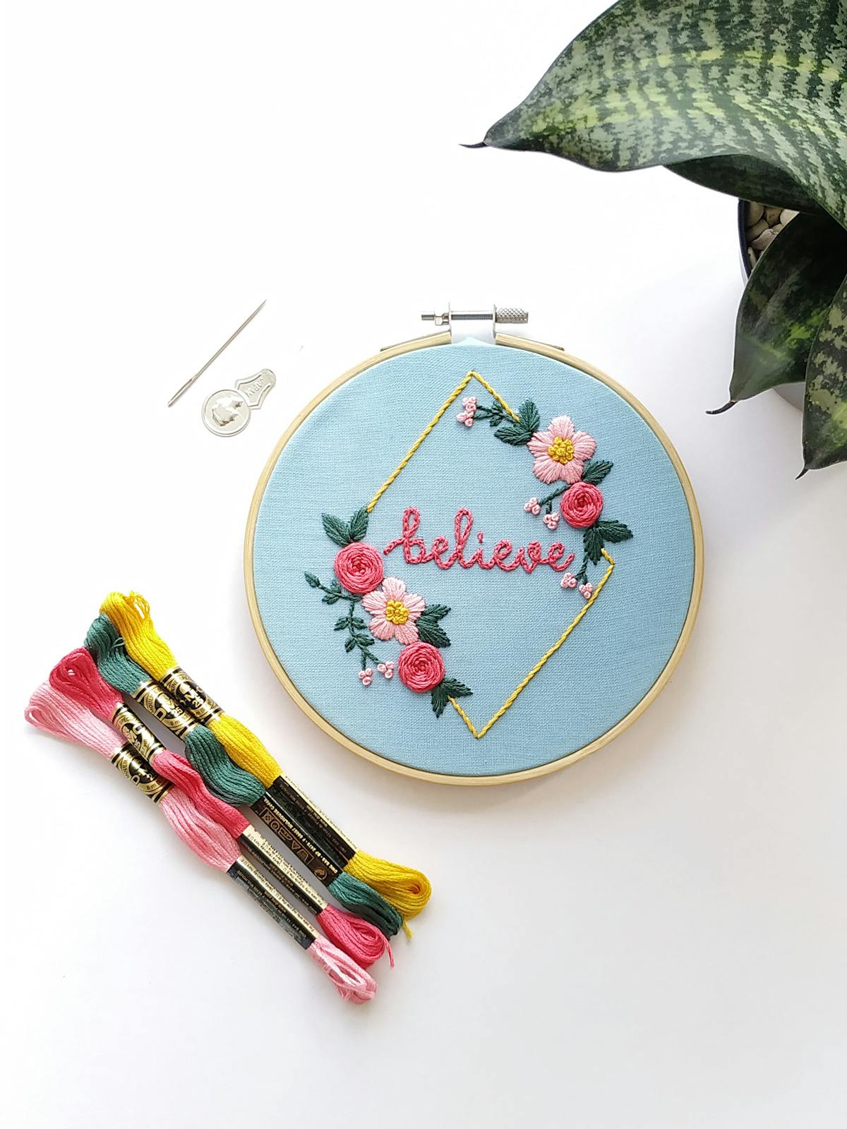 Hoopies Art quote embroidery