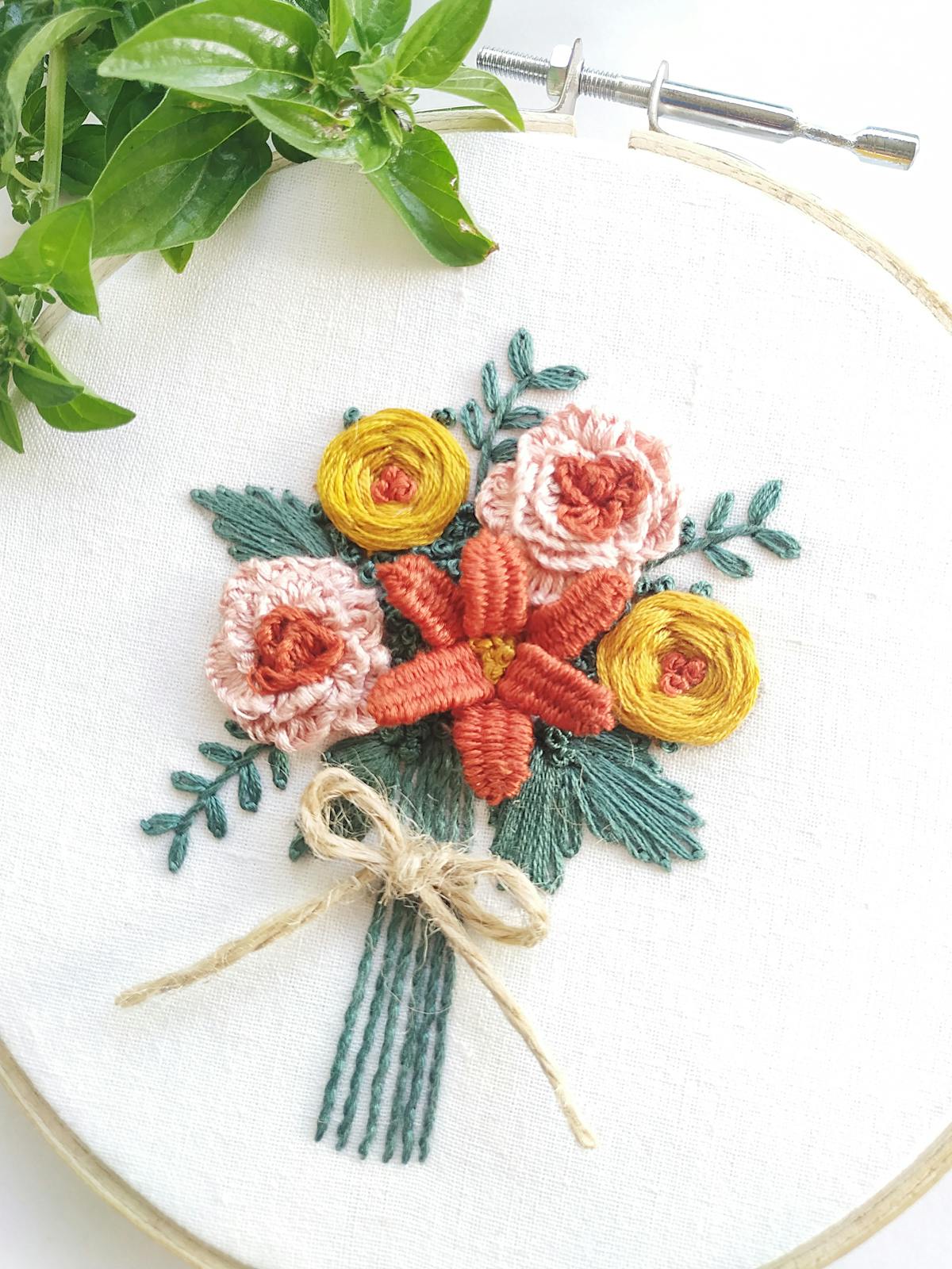 Hoopies Art flower embroidery