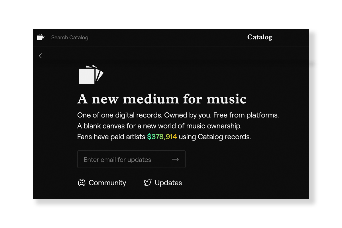 Catalog NFT Music Platform