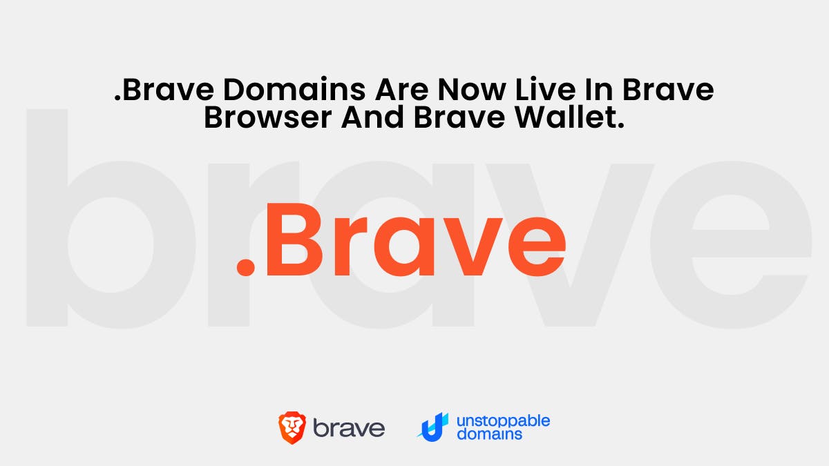 A.brave domain prominently displayed with a headline of the announcement.