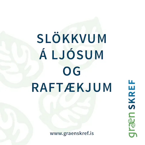 Límmiði – SLÖKKVUM Á LJÓSUM OG RAFTÆKJUM